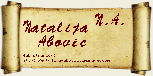 Natalija Abović vizit kartica